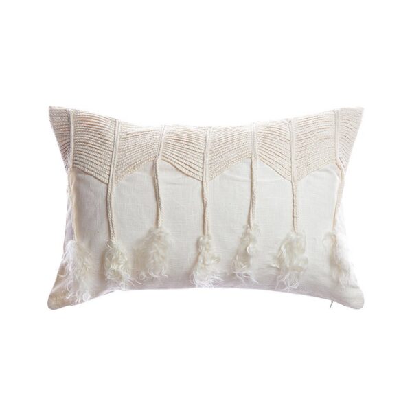 Goatskin Pom Pom Lumbar Pillow