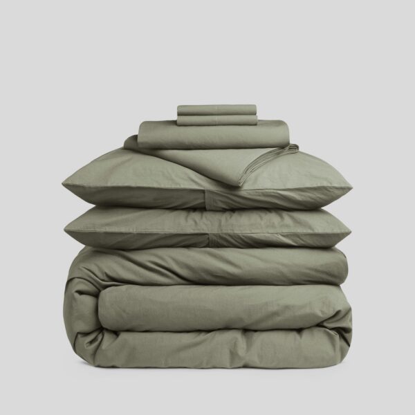 Moss Brushed Cotton Bed Essentials