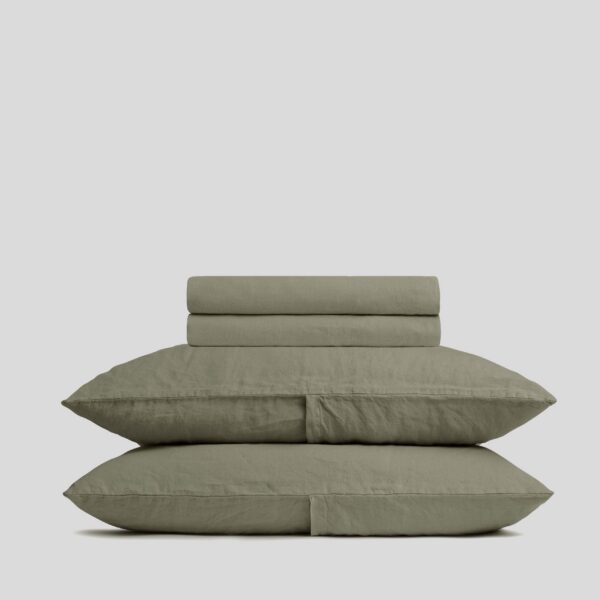 Moss Linen Sheet Set