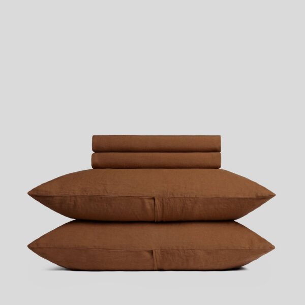 Tobacco Linen Bedding Set