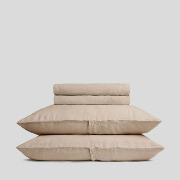 Soft Toast Linen Sheet Set
