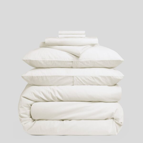 Cream Cotton Bed Bundle with Crisp Finish