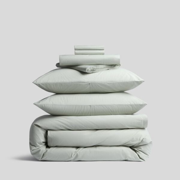 Sage Percale Bedding Essentials Bundle