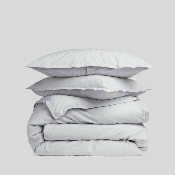 Light Grey Percale Duvet Set