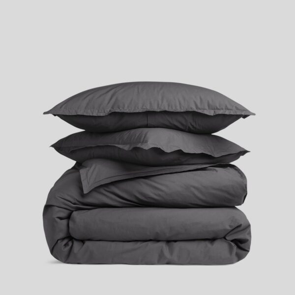 Slate Cotton Percale Cover Set