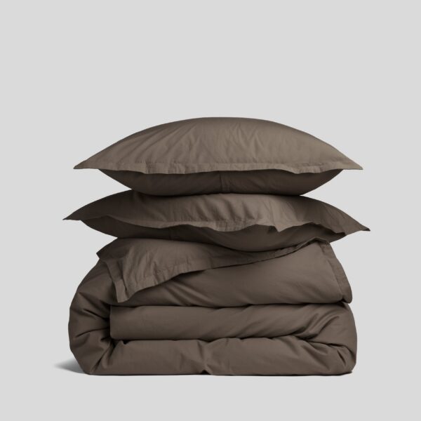 Warm Grey Percale Bedding Set