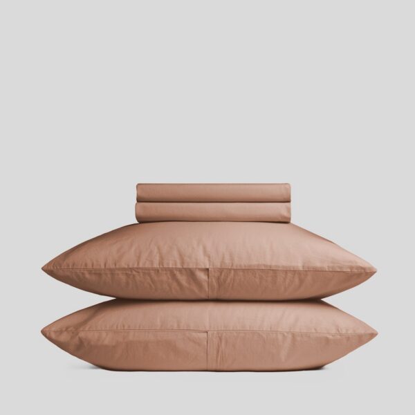 Warm Adobe Percale Sheet Set
