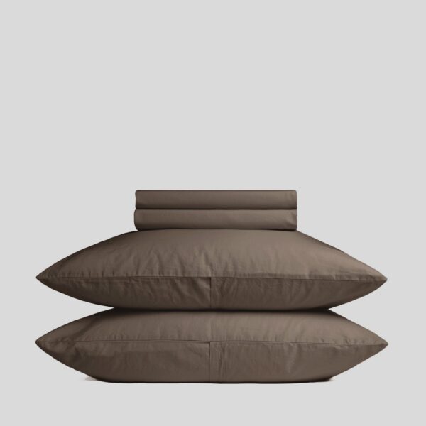 Warm Grey Percale Bedding Set