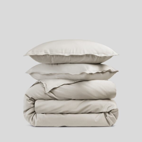 Smooth Bone Sateen Cover Set